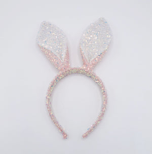 veryshine.com Headband sequin spangle bunny ear headband for a girl