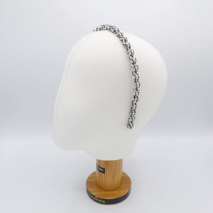 veryshine.com Headband tweed wave headband thin metal hairband for women