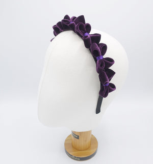 veryshine.com Headband velvet bow headband, tiny bow embellished headband for women