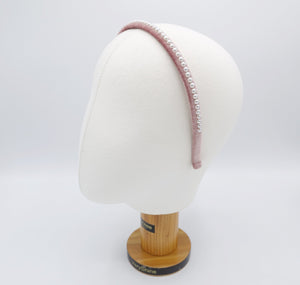 veryshine.com Headband velvet pearl headband, velvet wrap headband, casual headband for women