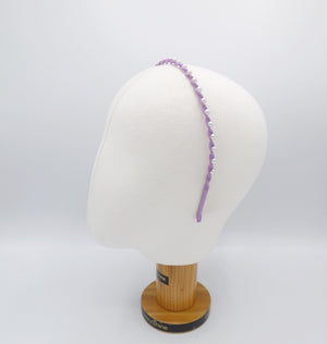 veryshine.com Headband Violet pearl thin headband, pearl twist headband , causual headband for women