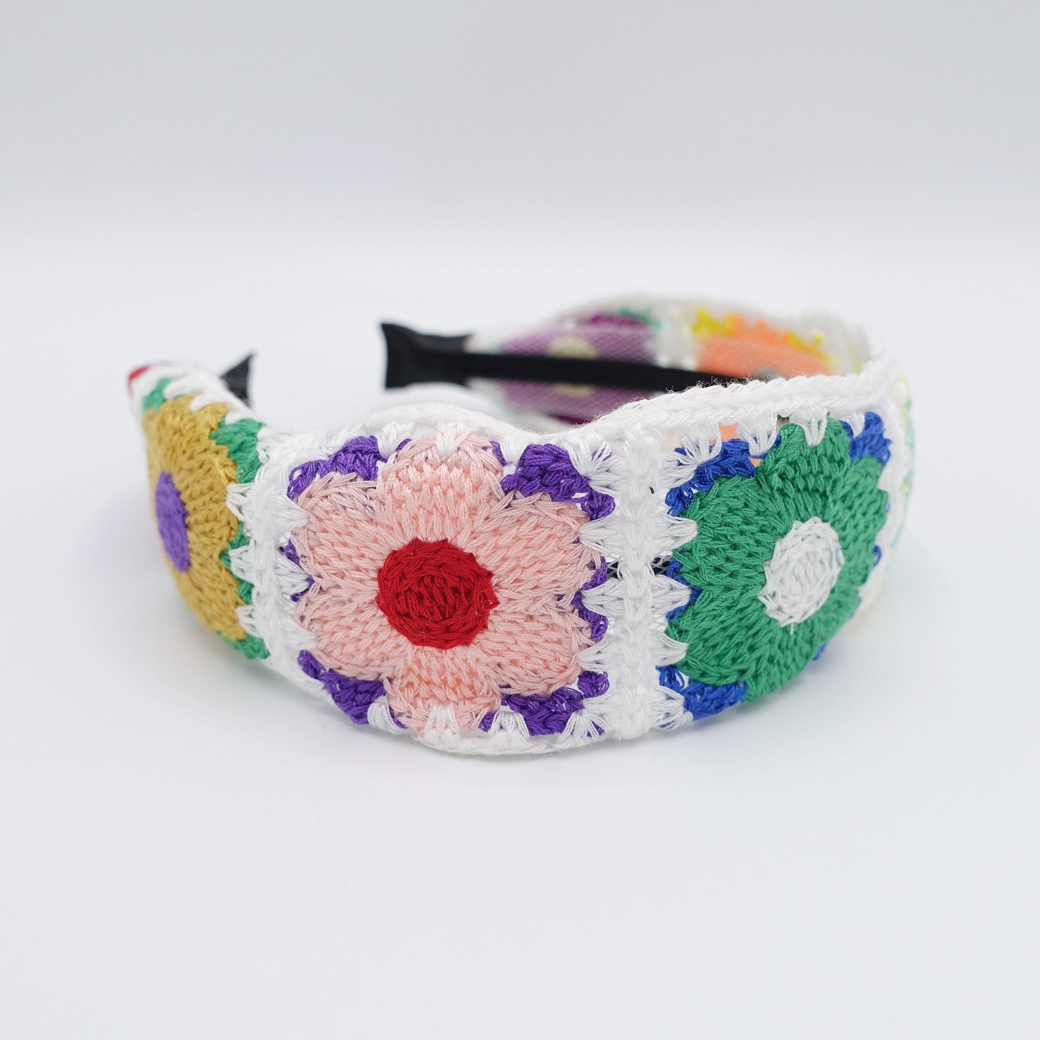 veryshine.com Headband White flower crochet headband, knit headband for women