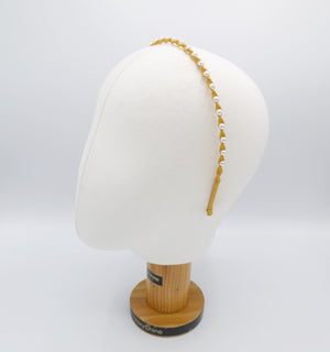 veryshine.com Headband Yellow pearl thin headband, pearl twist headband , causual headband for women