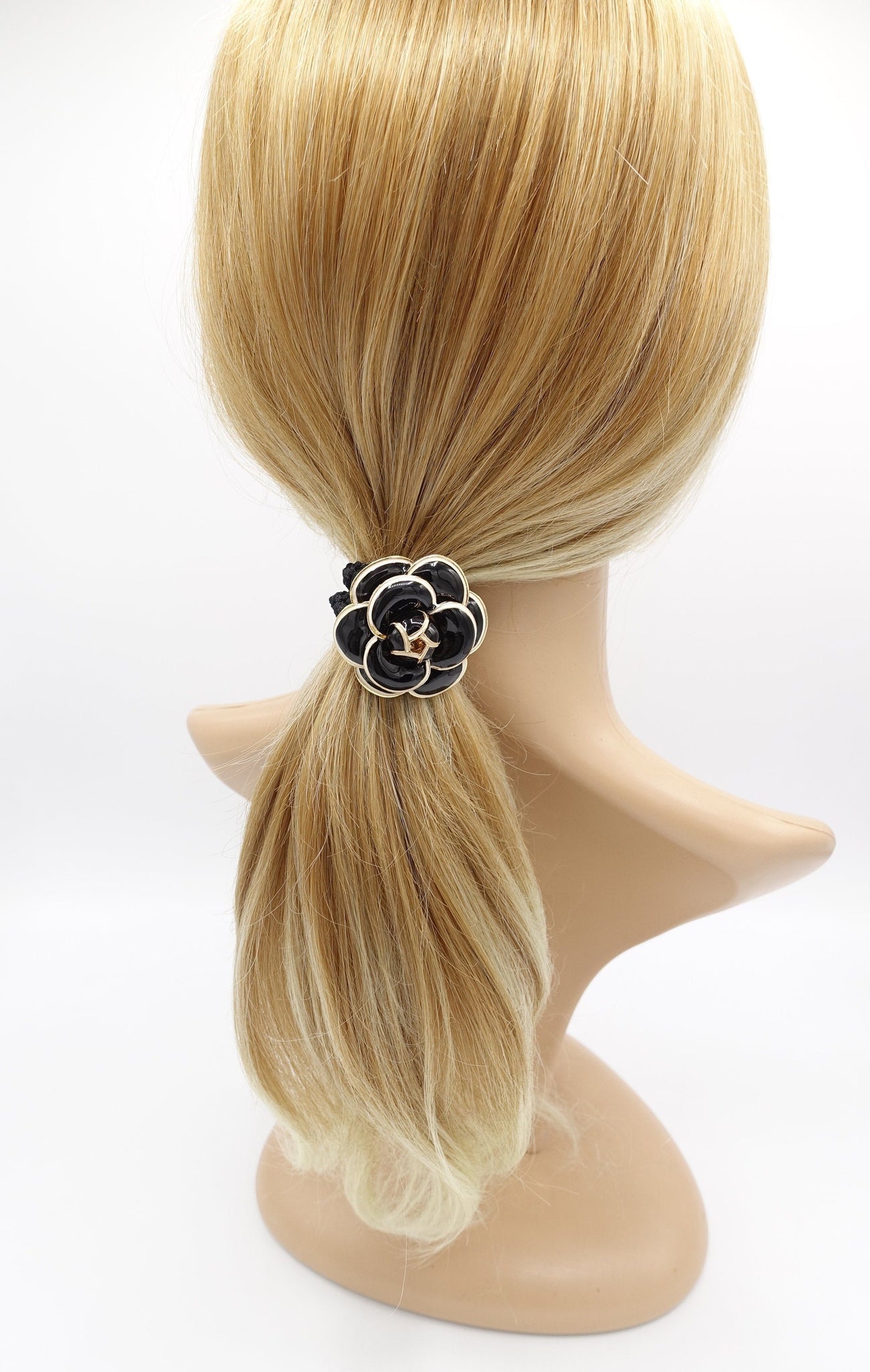 veryshine.com Ponytail holders camelia hair elastic, flower ponytail holder, camelia ponytail holder for women