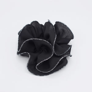veryshine.com Scrunchies Black chiffon scrunchies, glittering edge scrunchies for women