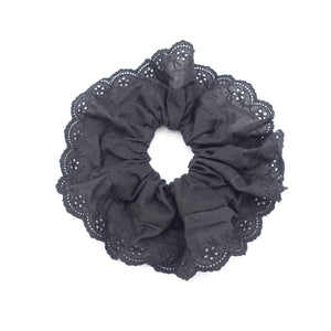 veryshine.com Scrunchies Black eyelet lace scrunchies, cotton lace scrunchies for women