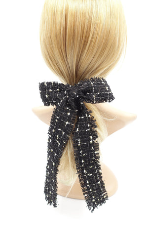 veryshine.com Scrunchies Black tweed bow scrunchies, tweed hair ties, tweed velvet scrunchies