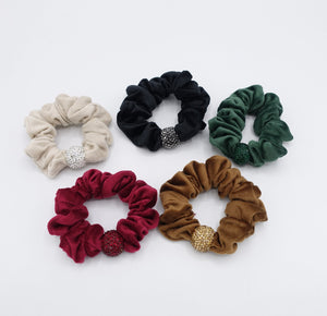 veryshine.com Scrunchies cotton velvet scrunchies, medium scrunchies, velvet rhinestone scrunchies for women