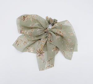 veryshine.com Scrunchies floral bow scrunchies, chiffon scrunchies, golden glittering hair ties for women
