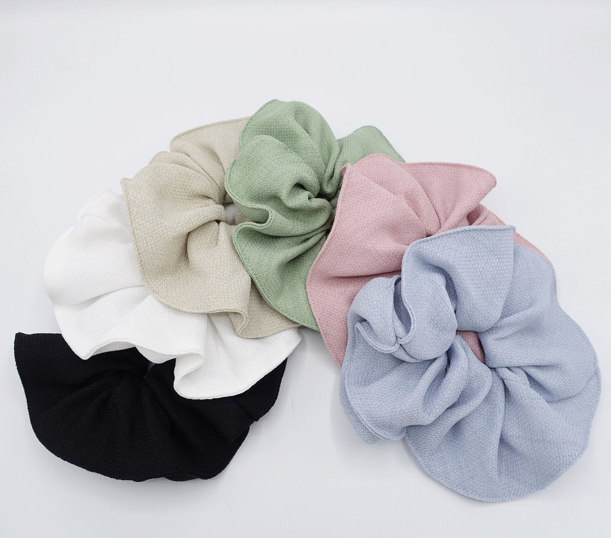 veryshine.com Scrunchies pastel scrunchies, linen scrunchies, oversized scrunchies for women