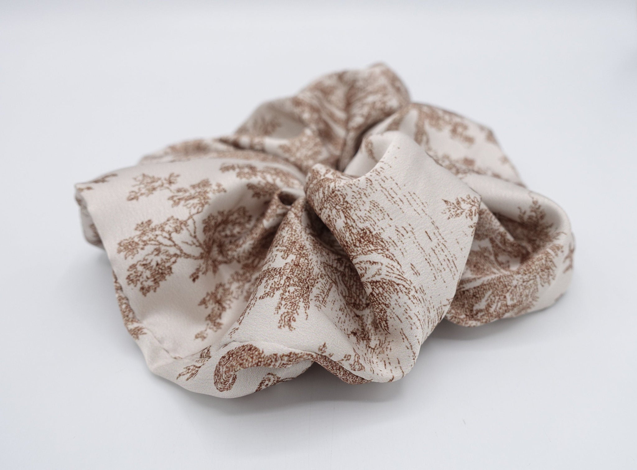 veryshine.com Scrunchies silk satin scrunchies, plant print scrunchies for women