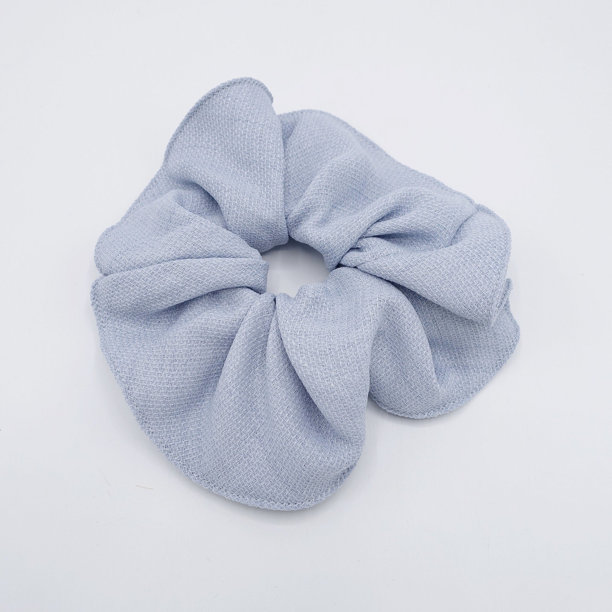 veryshine.com Scrunchies Sky blue pastel scrunchies, linen scrunchies, oversized scrunchies for women