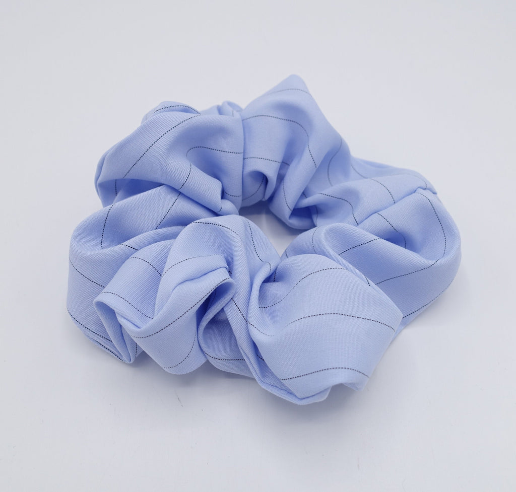 veryshine.com Scrunchies Sky blue stripe scrunchies, office scrunchies for women