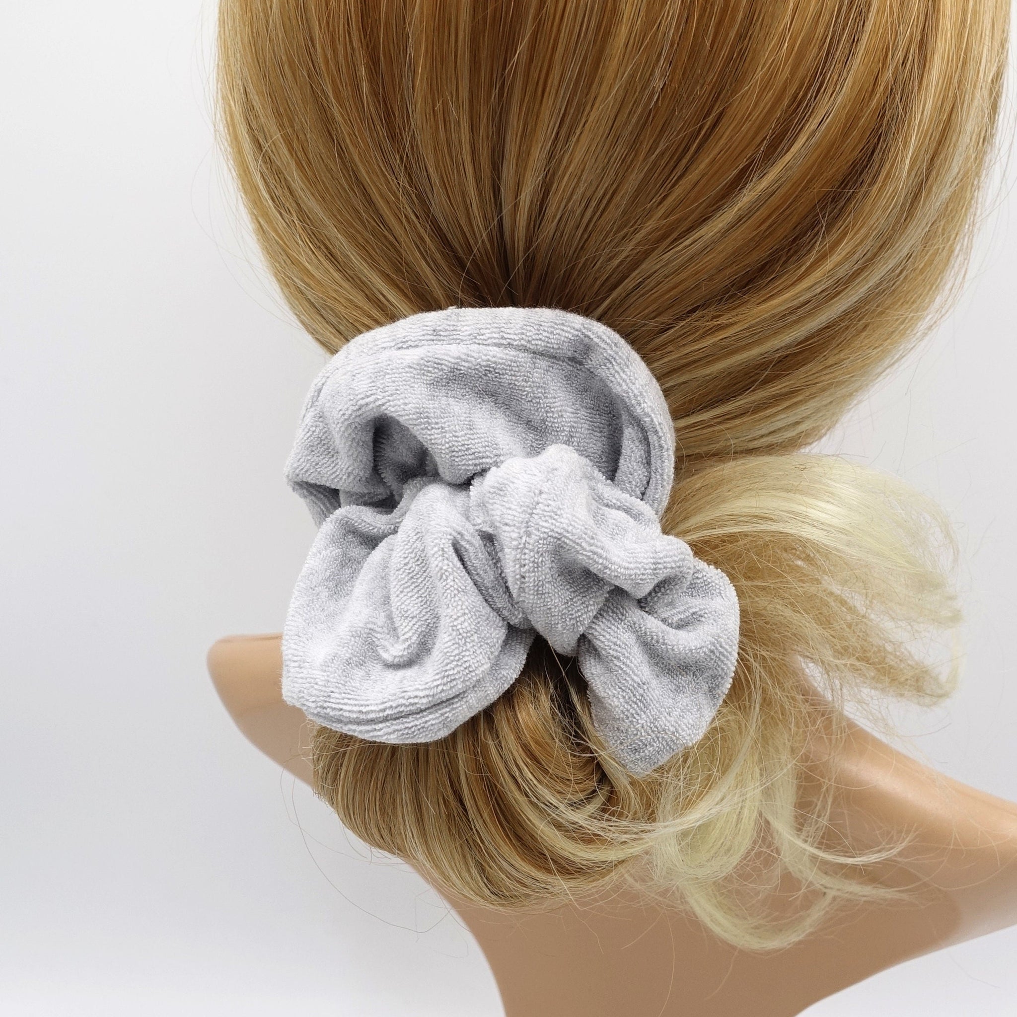 gray scrunchies for women 
