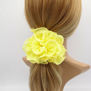 veryshine.com Scrunchies Yellow chiffon scrunchies, ruffle scrunchies, hair ties for women