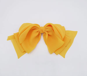 veryshine.com Yellow chiffon drape hair bow feminine hair accessory