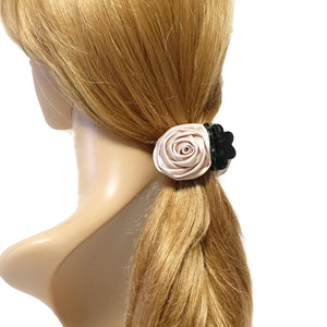 VeryShine Hair Claw Satin Mini Rose Hair Clamp Women Flower Hair Accessory ponytail Claw Clip