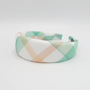 VeryShine Headband colorful check headband padded Spring Summer hairband for women