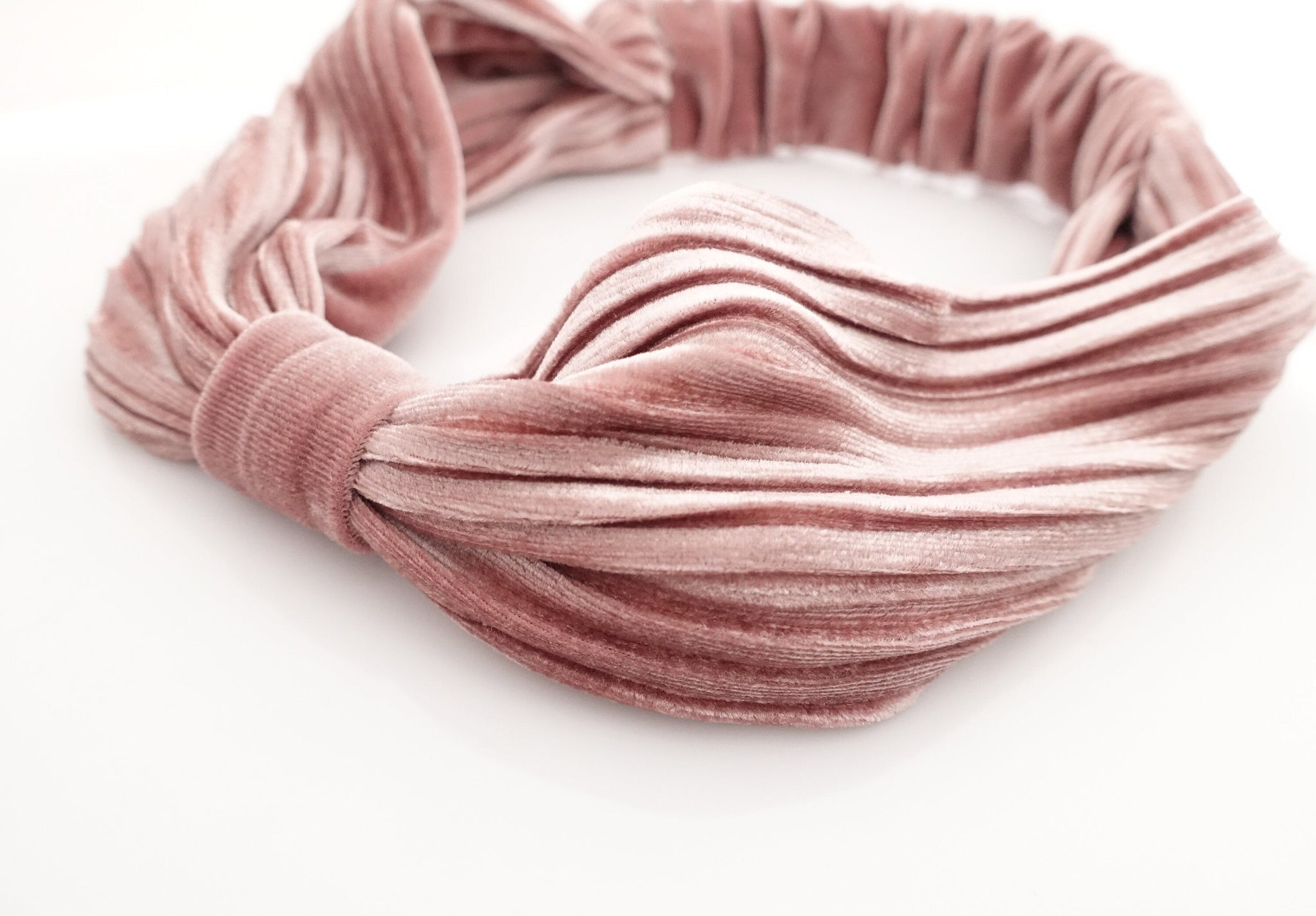 VeryShine Headband Pink Pleated Velvet Hair Turban elastic Fashion Headband Women Hair Accessories