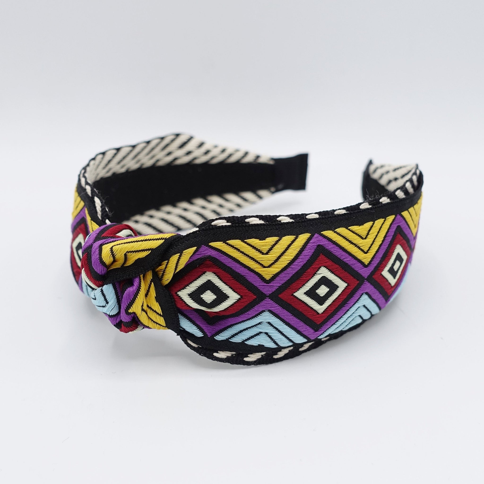 VeryShine Headband Sky diamond embroidery headband top knot diagonal pattern hairband for women