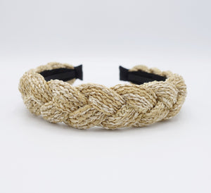 VeryShine Headband straw braided headband vacation holiday hair accessory for women
