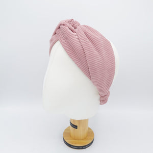 VeryShine Pink corduroy cross turban headband Autumn basic casual hairband for women