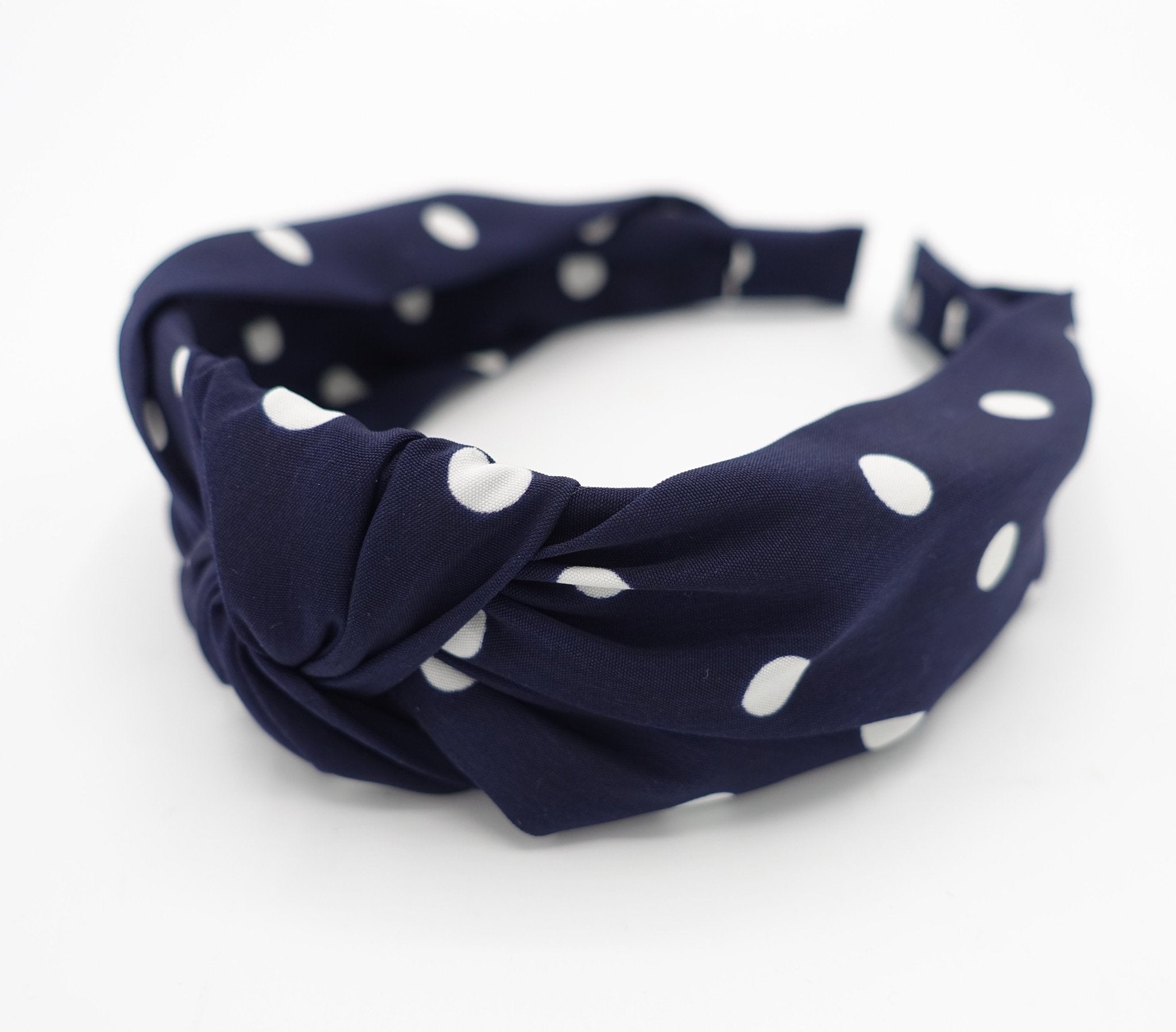polka dot print knotted headband - veryshine.com