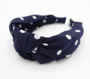 polka dot print knotted headband - veryshine.com