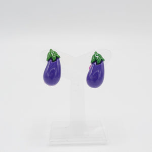 VeryShine Accessories Eggplant kids clip on earring fruit vegetable earring for girls