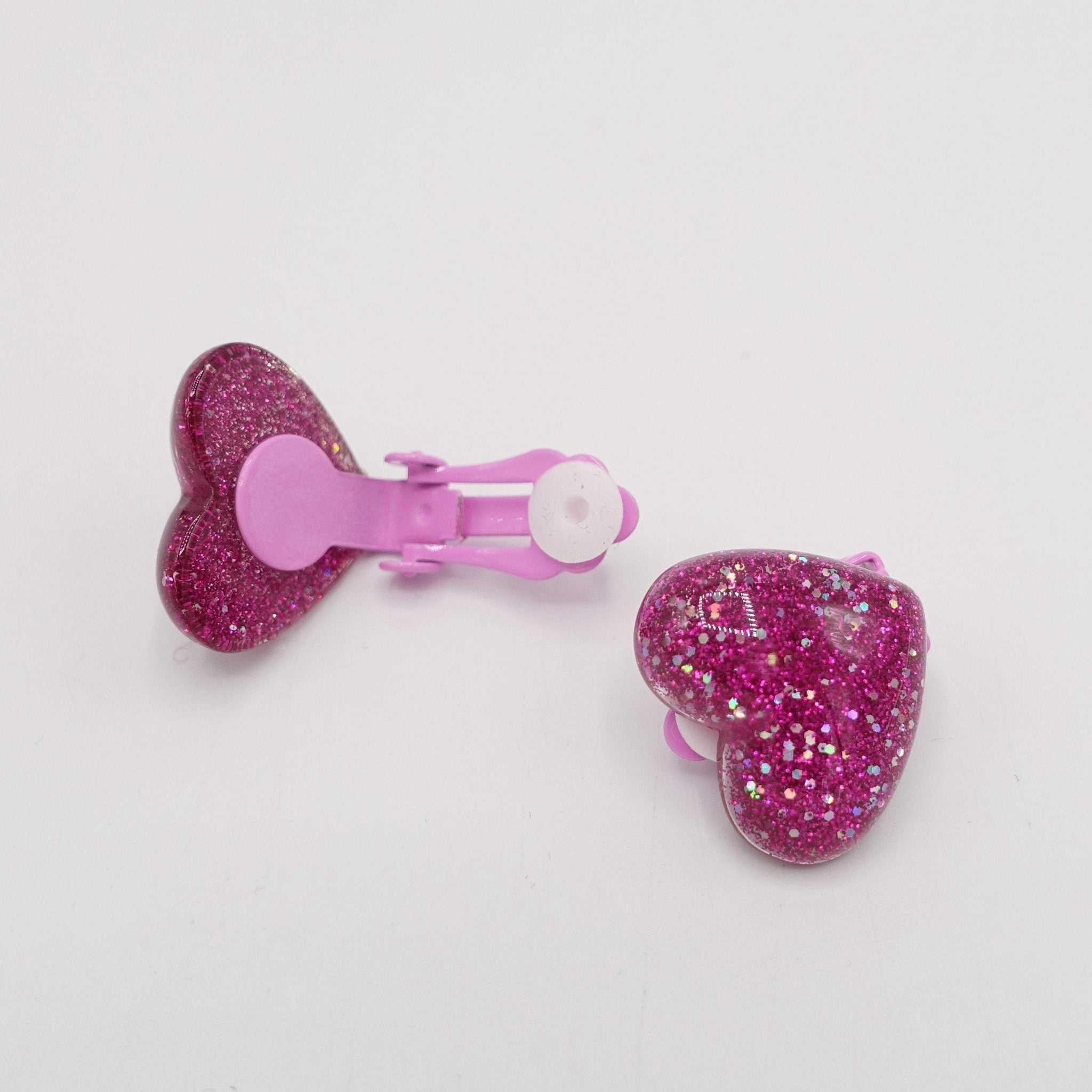 VeryShine Accessories girls clip on earring glittering star heart earring for kids