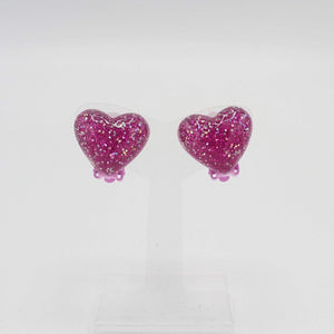 VeryShine Accessories Heart cherry pink girls clip on earring glittering star heart earring for kids