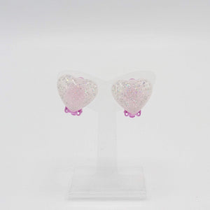 VeryShine Accessories Heart white girls clip on earring glittering star heart earring for kids