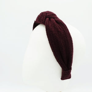 VeryShine acrylic knit top knot headband Fall Winter casual basic thick hairband woman hair accessory