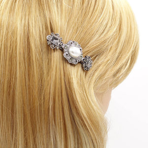 7er Set Elegante Haarspangen Mit Perlen & Strass - Retro-French-Haarschmuck Für Hochzeit & Party