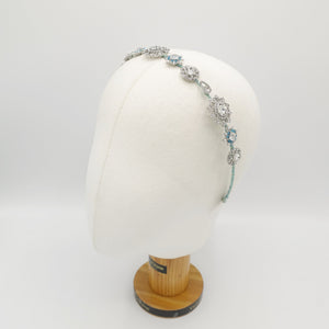VeryShine baroque pattern rhinestone embellished metal thin headband