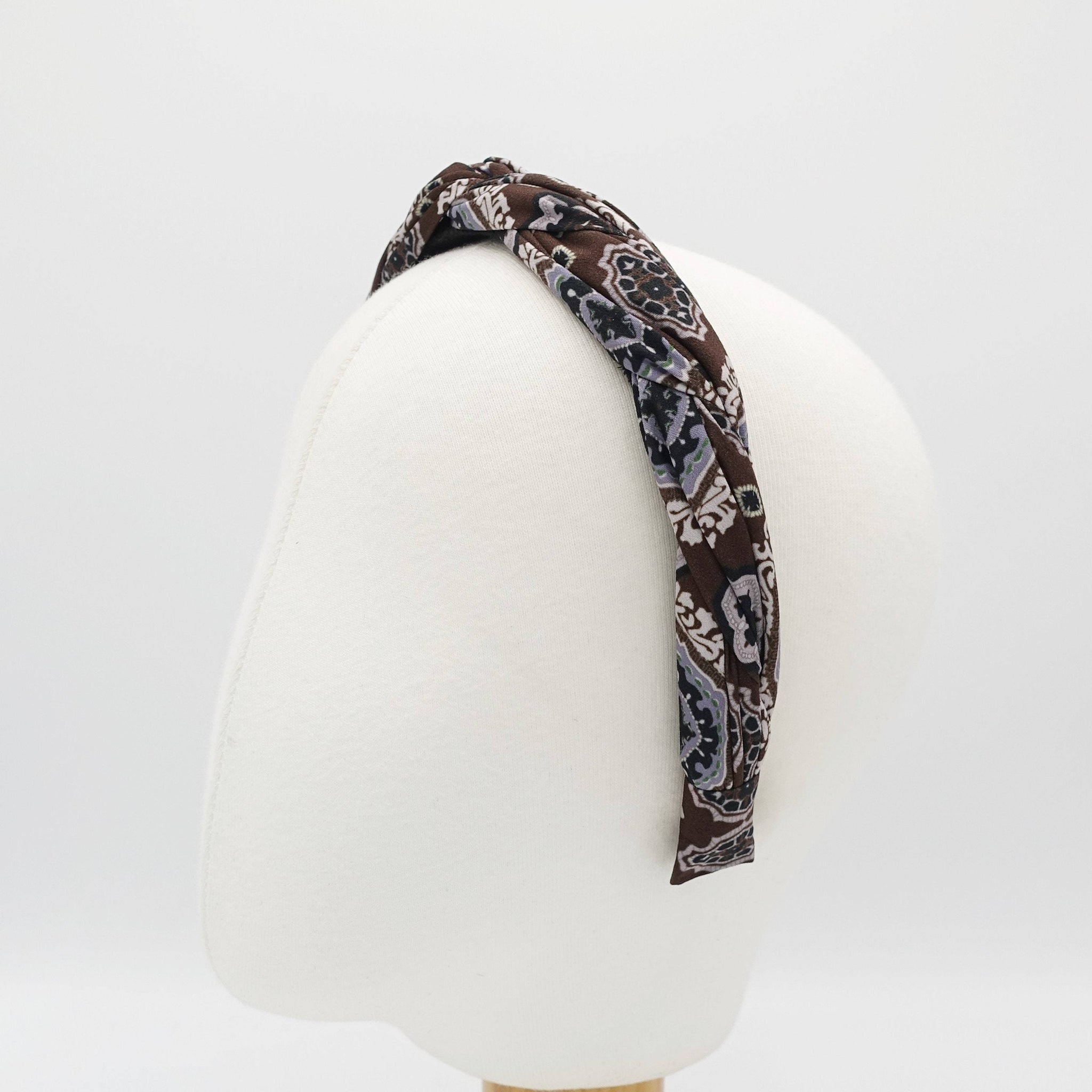 VeryShine baroque print cross headband casual hair accessory for women