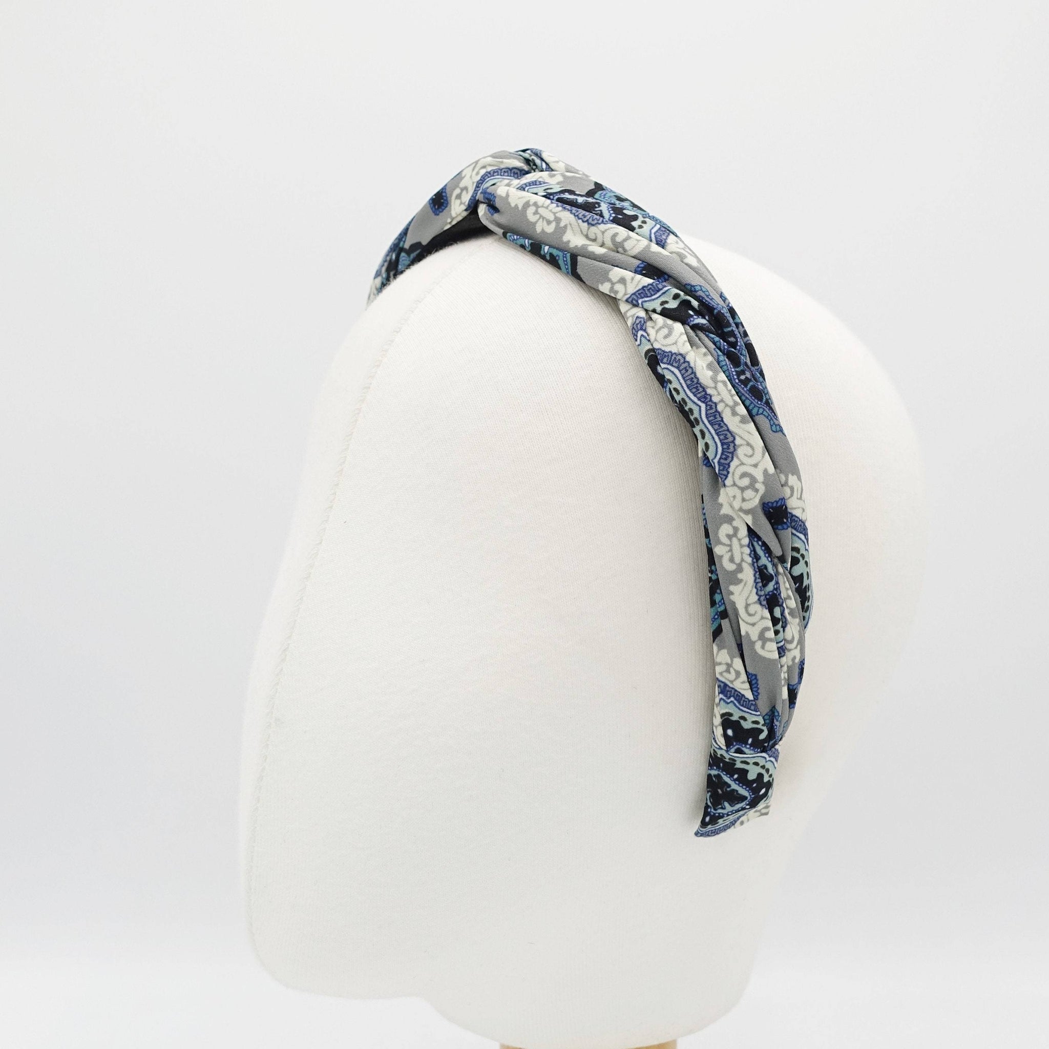 VeryShine baroque print cross headband casual hair accessory for women