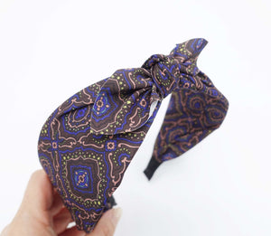 VeryShine baroque print headband bow knotted hairband casual hair accessory for women