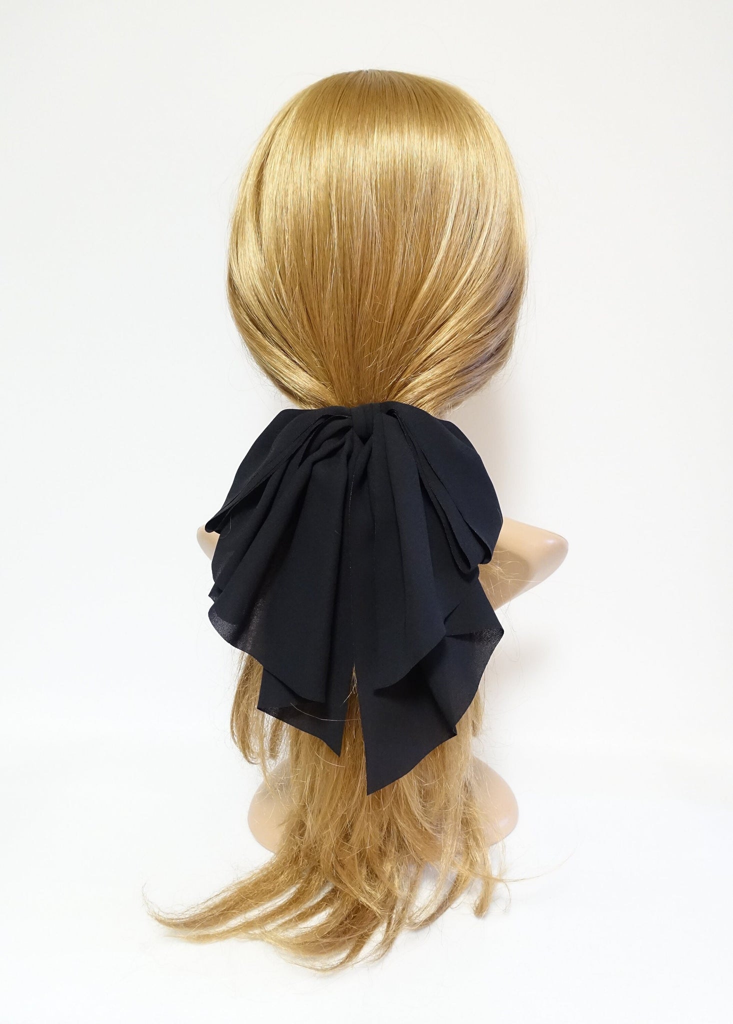 VeryShine Barrette (Bow) chiffon drape frill  layered  hair bow feminine style women hair accessories