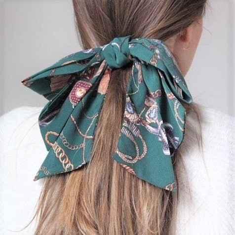VeryShine Barrette (Bow) tassel chain print  layered droopy tail bow french barrette retro style women hair accessory