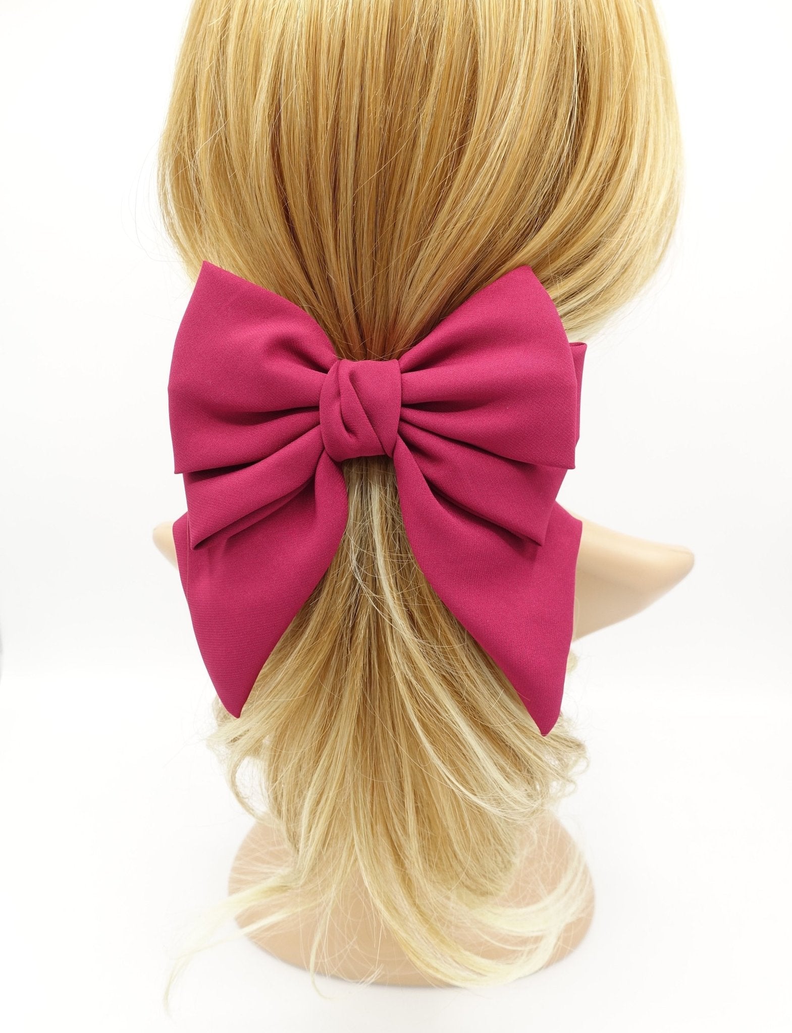 VeryShine Barrettes & Clips double layered tail hair bow chiffon hair barrette for women