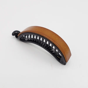 VeryShine Barrettes & Clips genuine leather covered half moon hair claw basic woman hair accessory