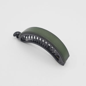 VeryShine Barrettes & Clips Green genuine leather covered half moon hair claw basic woman hair accessory