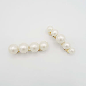 VeryShine Barrettes & Clips large cotton pearl ball beaded hair barrette