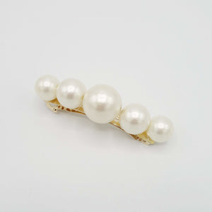 VeryShine Barrettes & Clips large cotton pearl ball beaded hair barrette