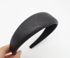 VeryShine basic faux leather padded headband for women