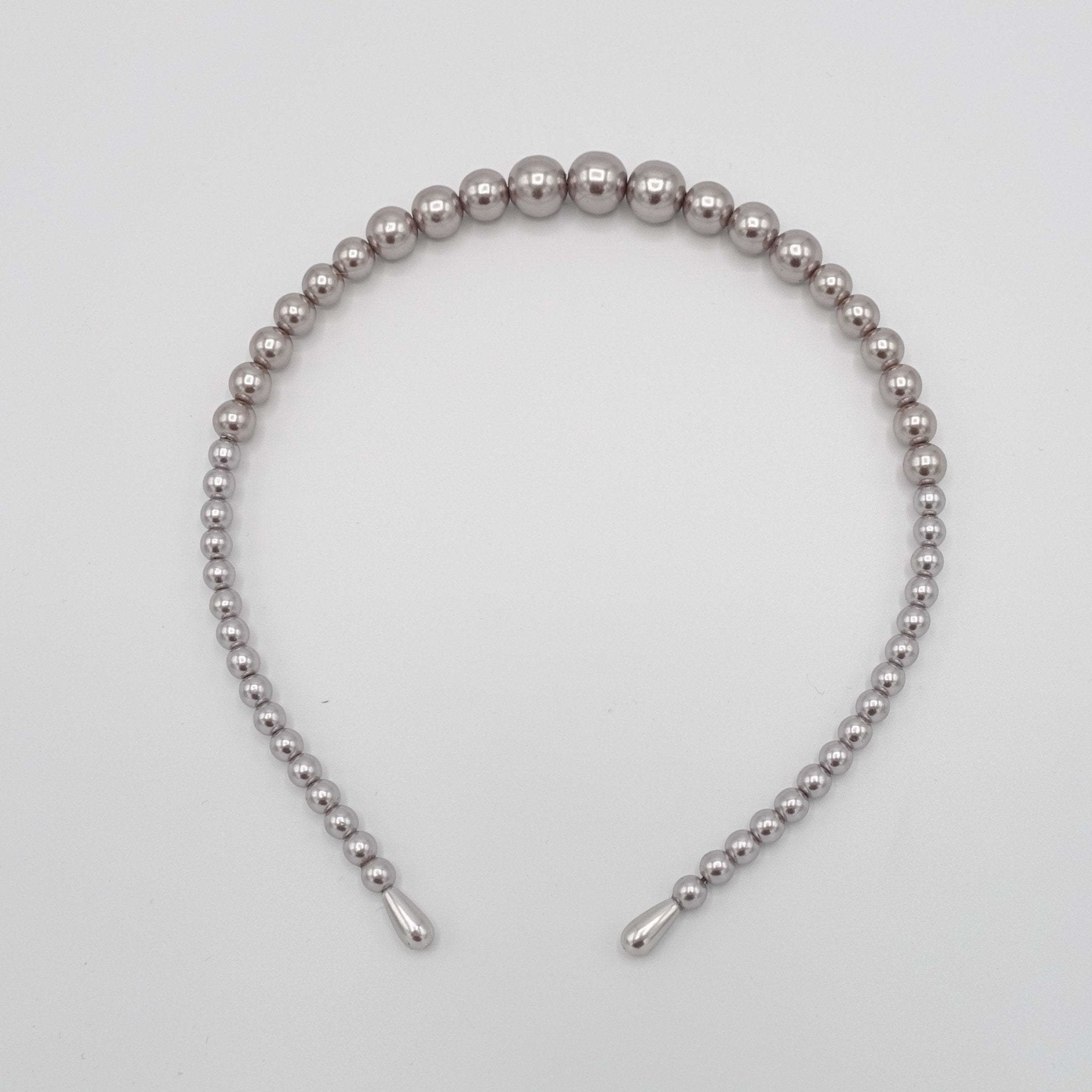 VeryShine basic pearl beaded headband simple hairband