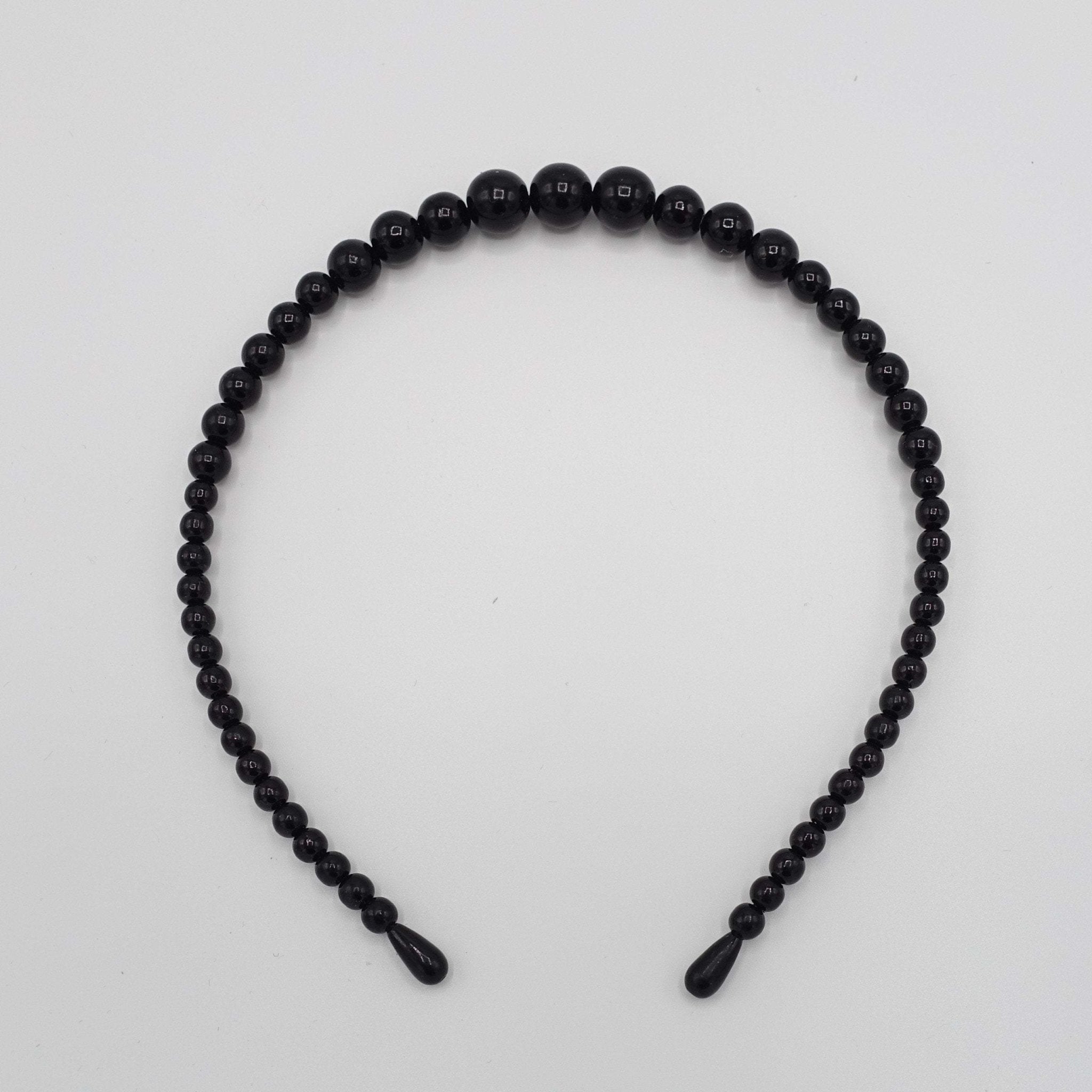 VeryShine basic pearl beaded headband simple hairband