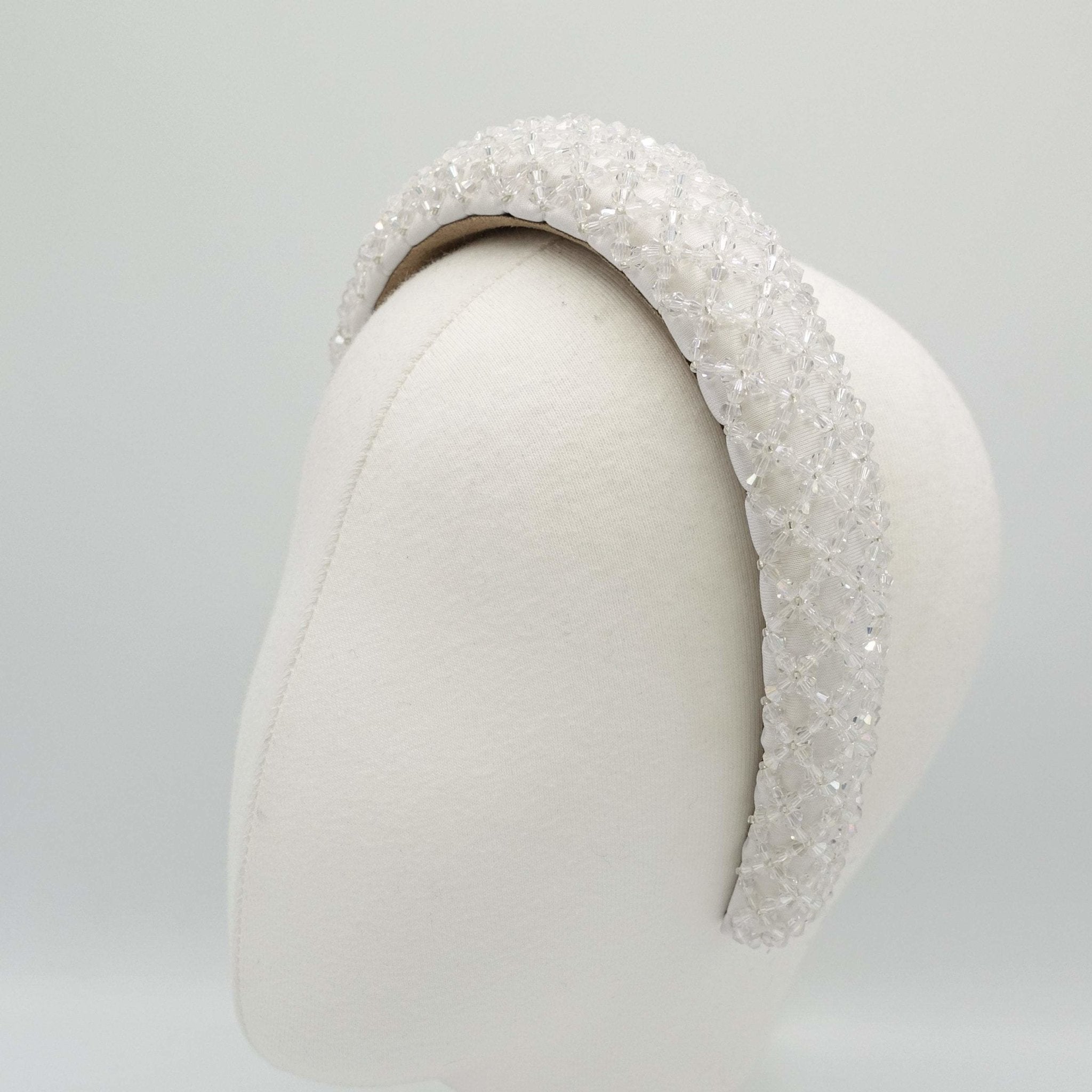 VeryShine beads net embellished padded headband stylish hairband woman hair accessory