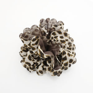 VeryShine Beige chiffon animal leopard print scrunchies women hair tie scrunchie